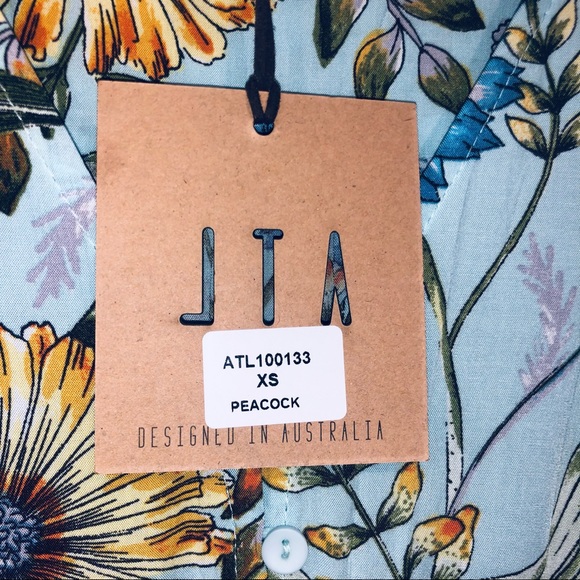 ANTHROPOLOGIE OSAKA PEACOCK BOHO MAXI FLUTTER DRESS XS NEW WITH TAGS - Picture 4 of 6